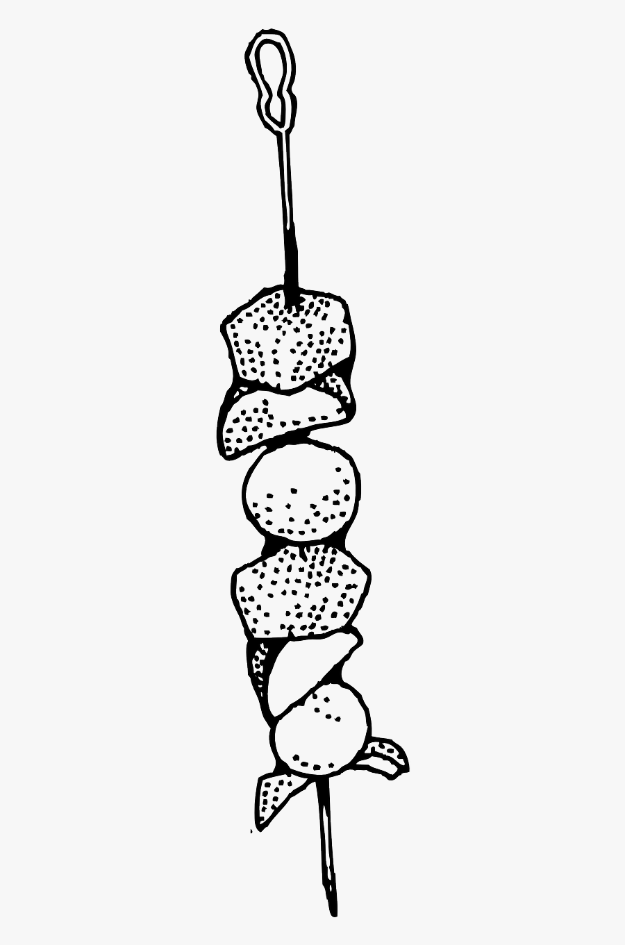 Transparent Kebab Png - Barbeque Clipart Black And White, Transparent Clipart