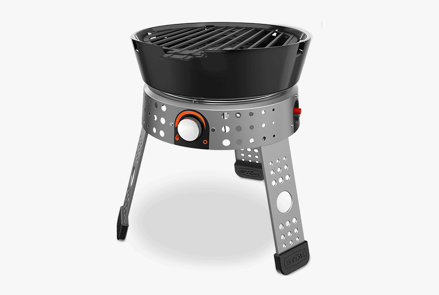 Portable Orange Gas Grill, Transparent Clipart