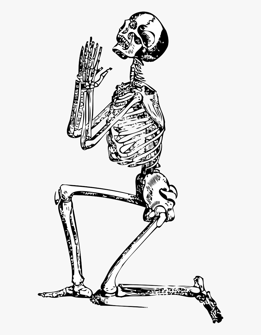 Transparent Dabbing Skeleton Png - Praying Skeleton Transparent, Transparent Clipart