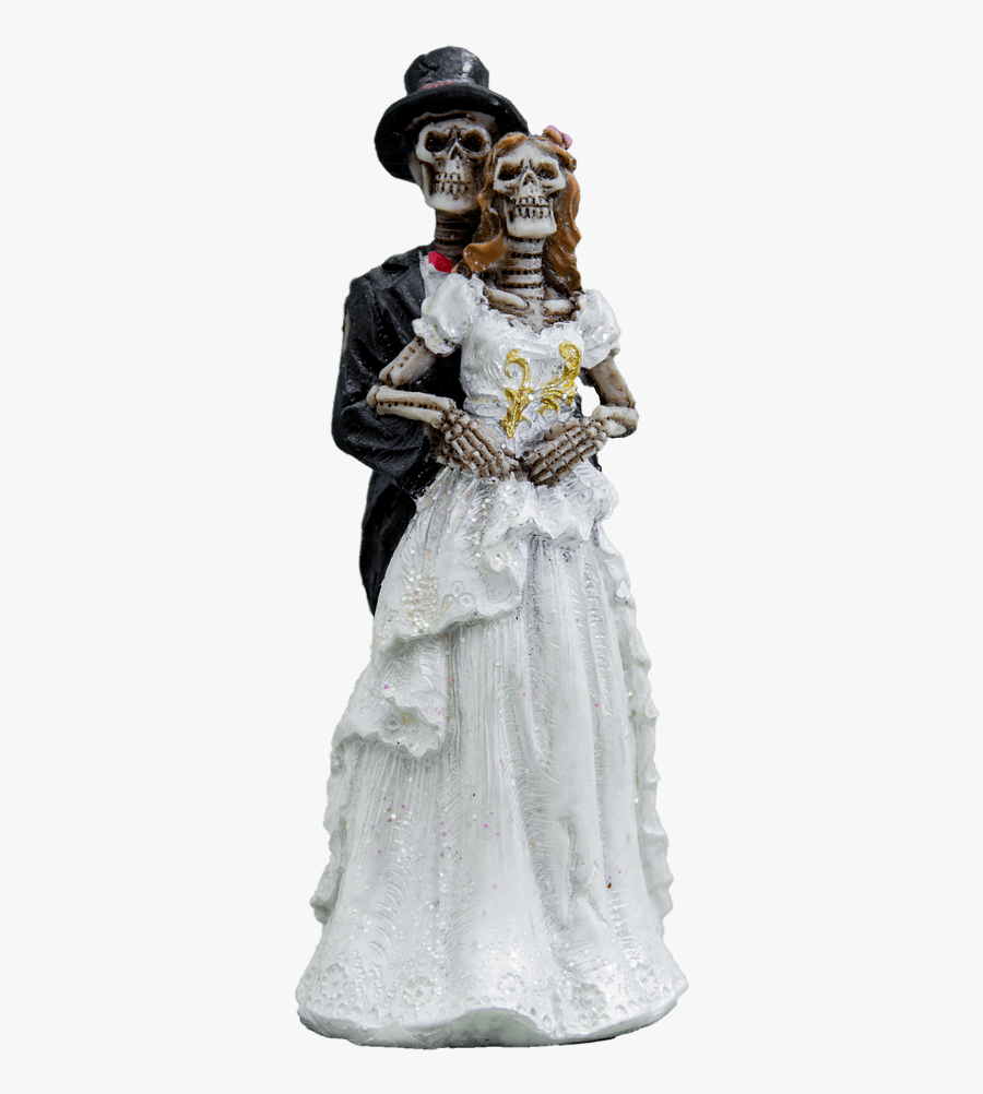 Skeleton Bride And Groom Holding - Skeleton Couple Png, Transparent Clipart