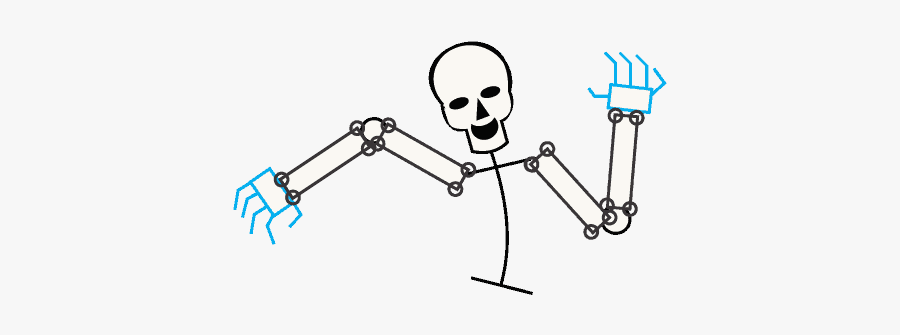 How To Draw Skeleton - Skeleton Cartoon Transparent Background, Transparent Clipart
