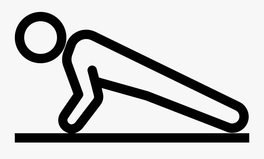 It"s A Logo For A Person Doing A Pushup As An Exercise - Push Up Transparent Icon, Transparent Clipart