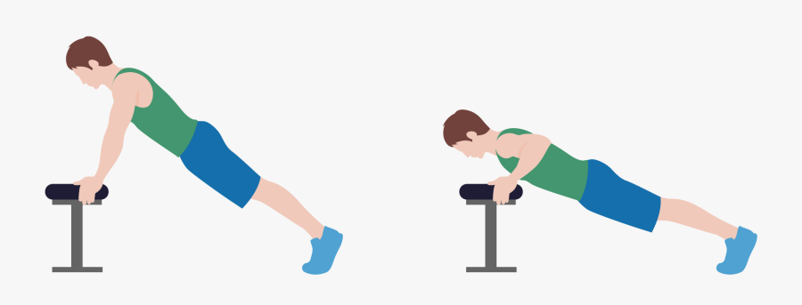 Incline Push Up Clipart - Incline Push Ups Png, Transparent Clipart