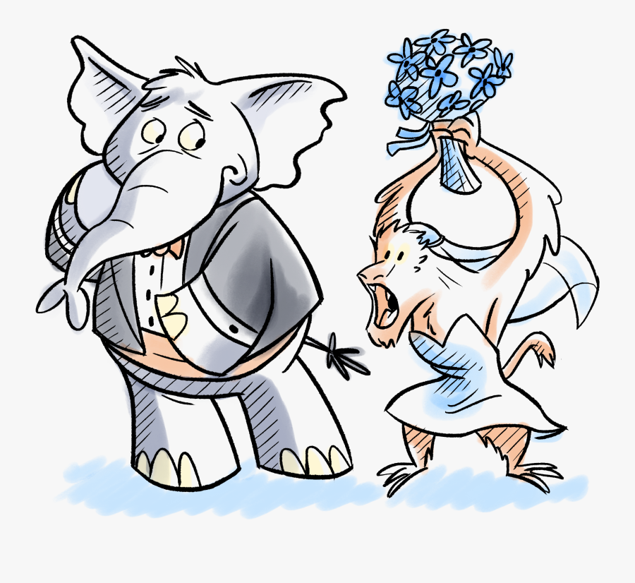 Elephant Clipart Marriage - Marriage Of Elephant, Transparent Clipart