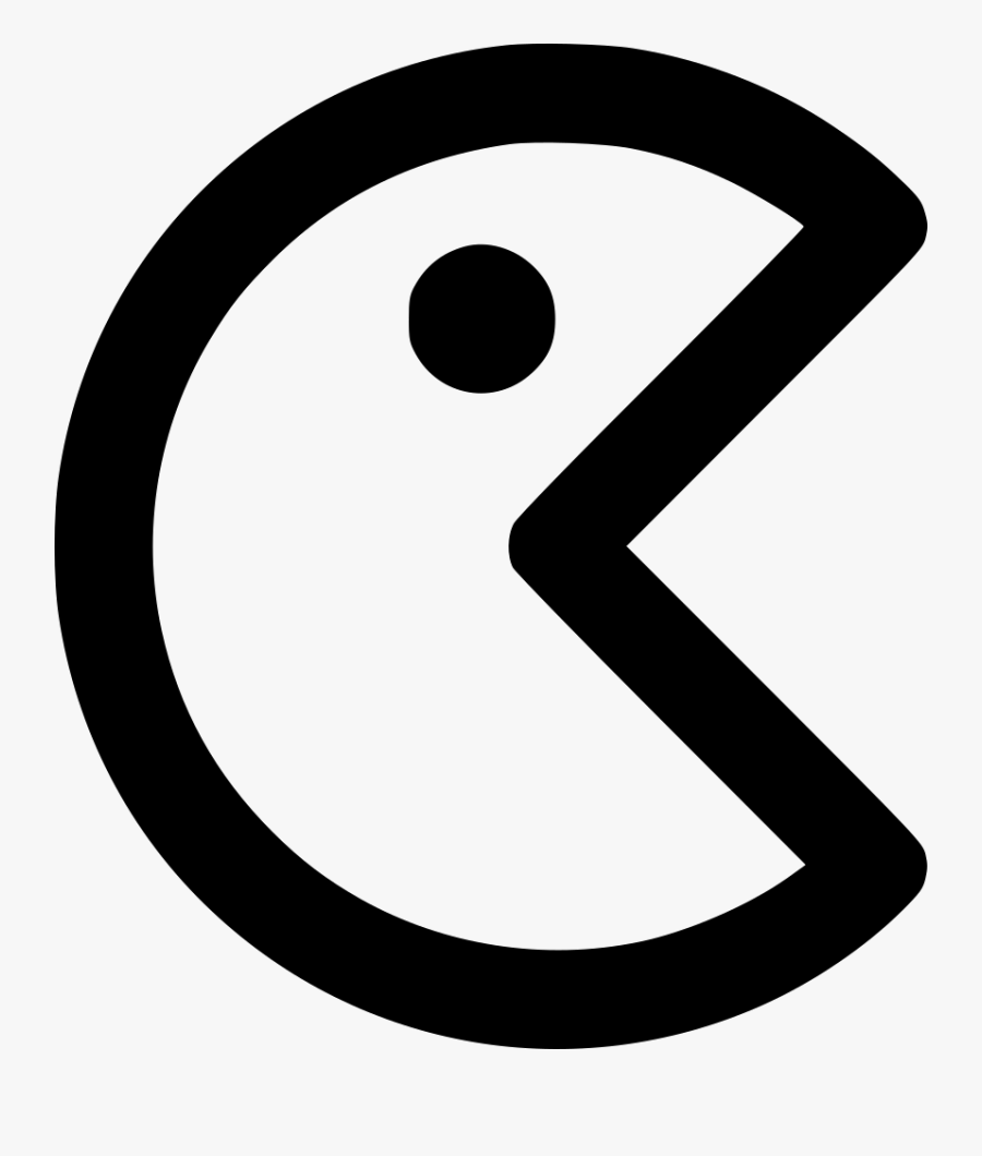 Line Art,circle,black And Book,sign,logo - Pacman Svg Vector Outline, Transparent Clipart