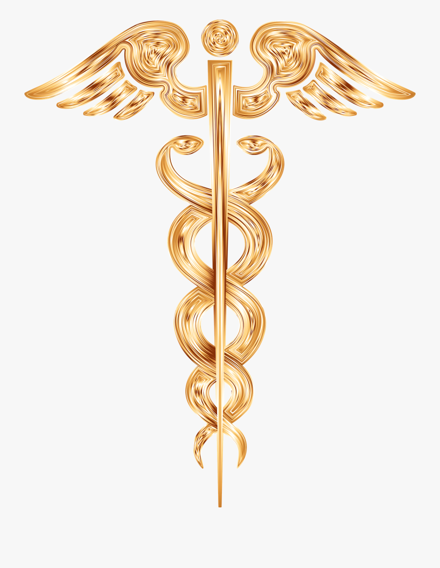 Brass,symbol,staff Of Hermes - Pharmacist Symbol In India, Transparent Clipart