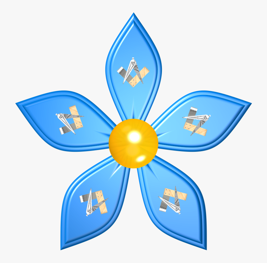 Clip Art Clipart Not Library - Forget Me Not Masonic Symbol, Transparent Clipart