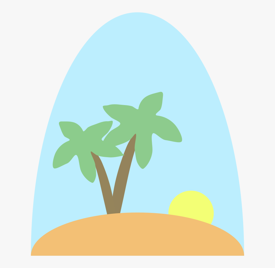 Plant,leaf,sky - Island Vector Clip Art, Transparent Clipart