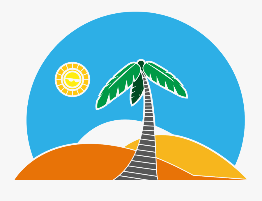 Transparent Deserted Island Clipart - Palmera Y Playa Png, Transparent Clipart