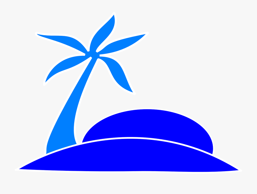 Palm Tree Fronds Island - Beach, Transparent Clipart