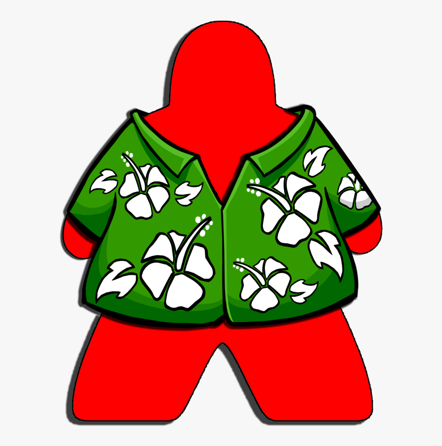 Meeple Con La Camicia - Penguin In Hawaiian Shirt, Transparent Clipart