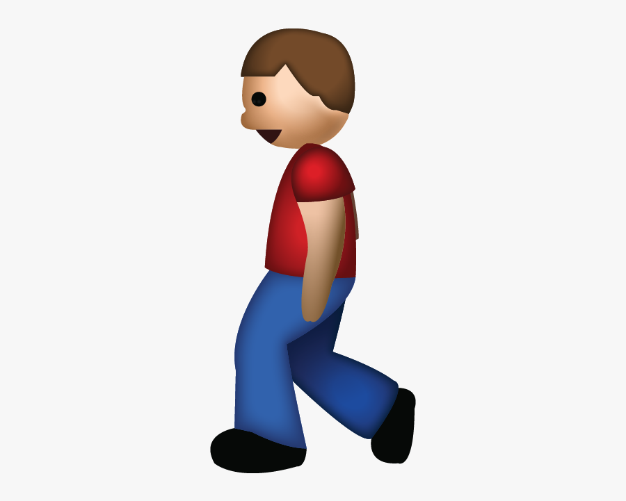 Man Walking Emoji Png, Transparent Clipart