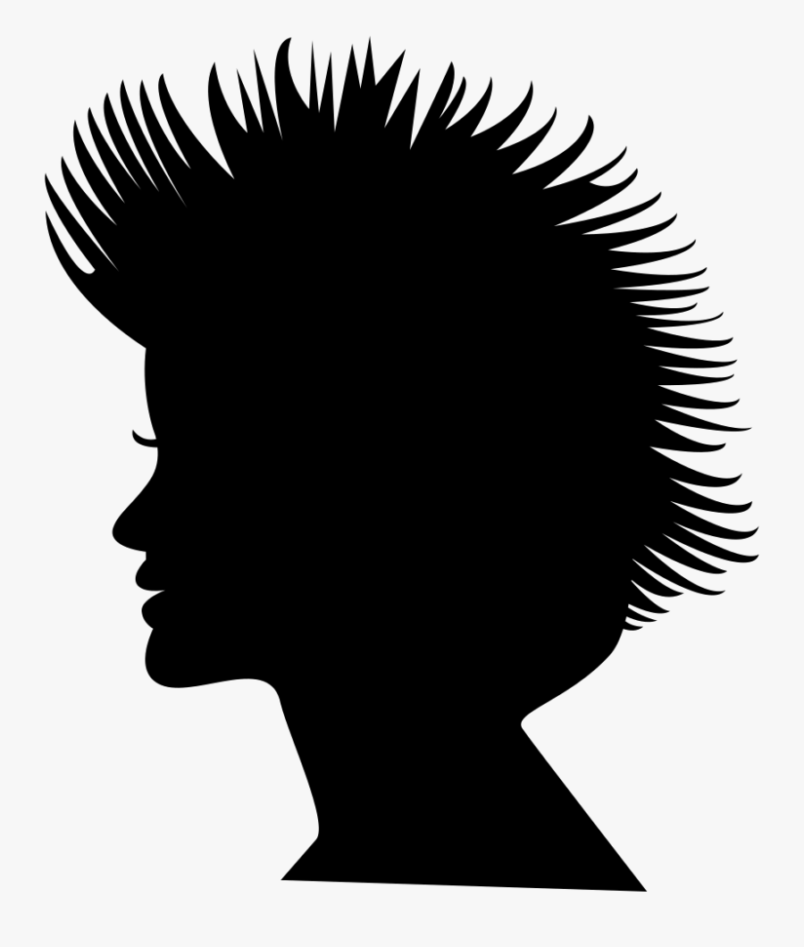 Short Hair On Female Head Silhouette Comments - Side View Silhouette Faces Free, Transparent Clipart