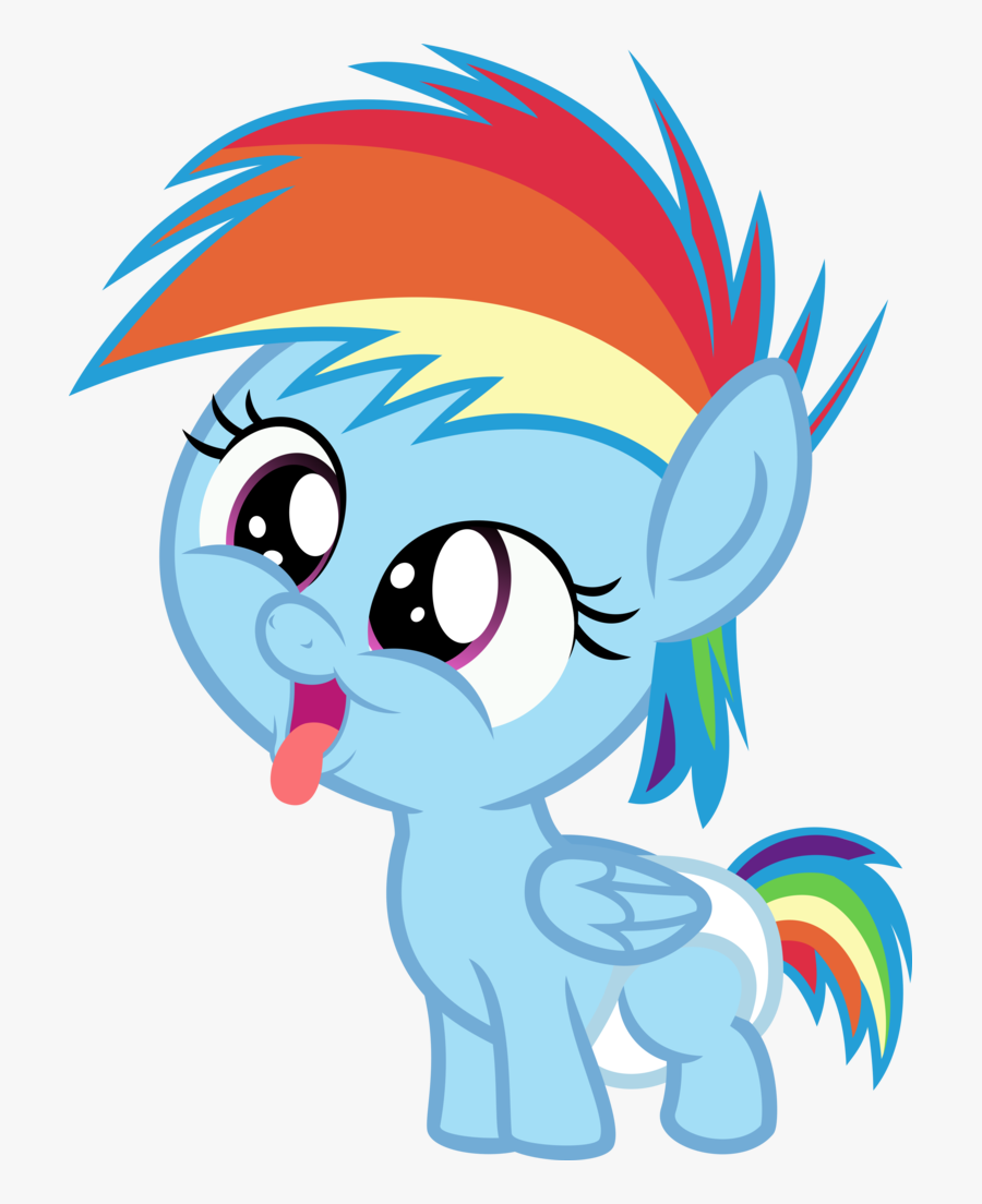 Transparent Baby In Diaper Clipart - Mlp Baby Rainbow Dash, Transparent Clipart