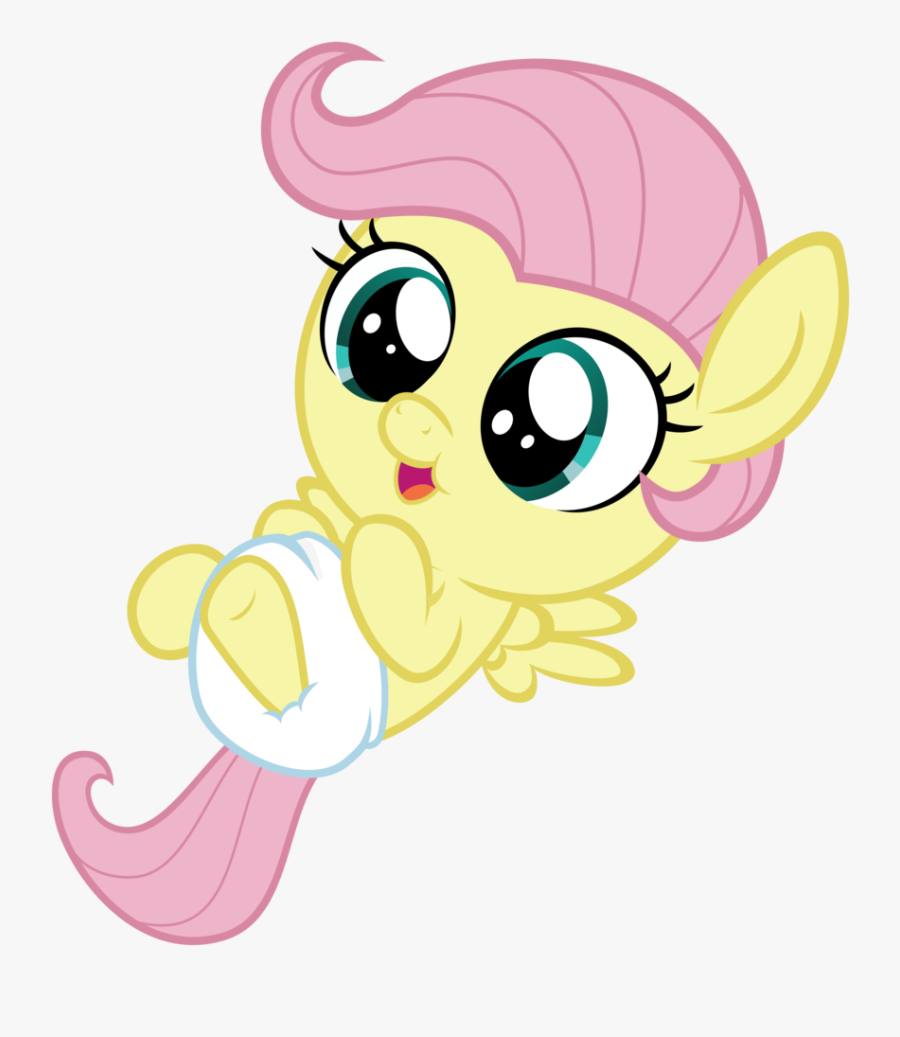 Transparent Nappy Clipart - Mlp Baby Fluttershy Vector, Transparent Clipart