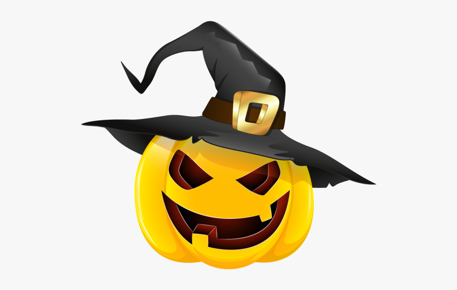 Halloween Witch Hat Clipart 3 Nice Clip Art - Halloween Pumpkin With Hat, Transparent Clipart