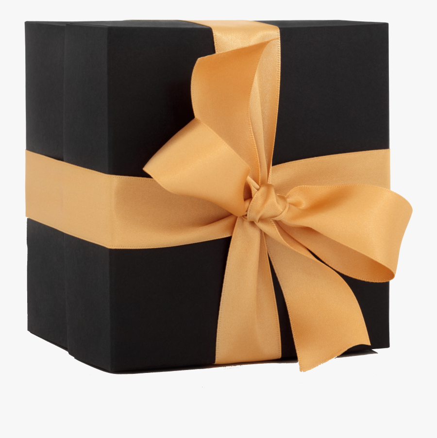 Black Gift Box , Transparent Cartoons - Black Gift Box, Transparent Clipart