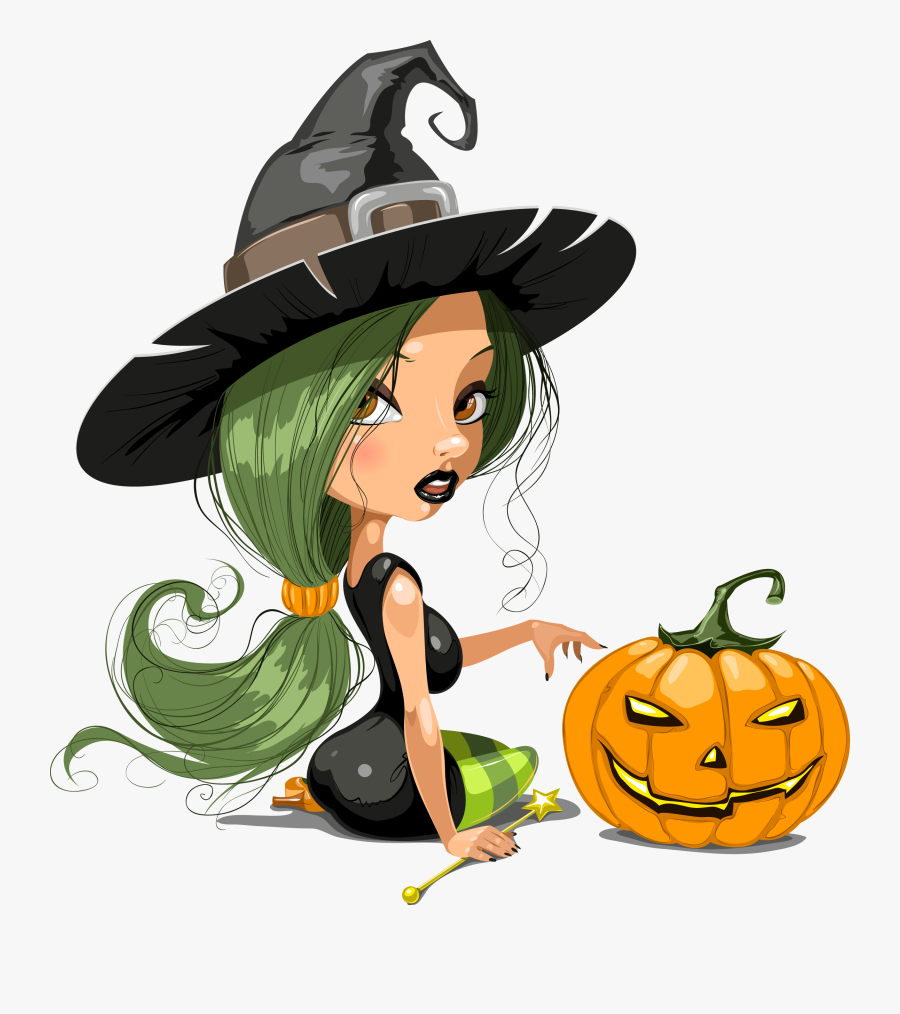 Transparent Pumpkins In A Row Clipart - Bugs Bunny Cartoon Witches, Transparent Clipart