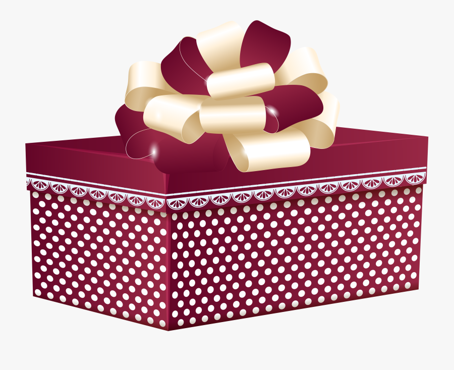 Red Dotted Gift Box Png Clipart - Pierce Linen Short Market And Spruce, Transparent Clipart