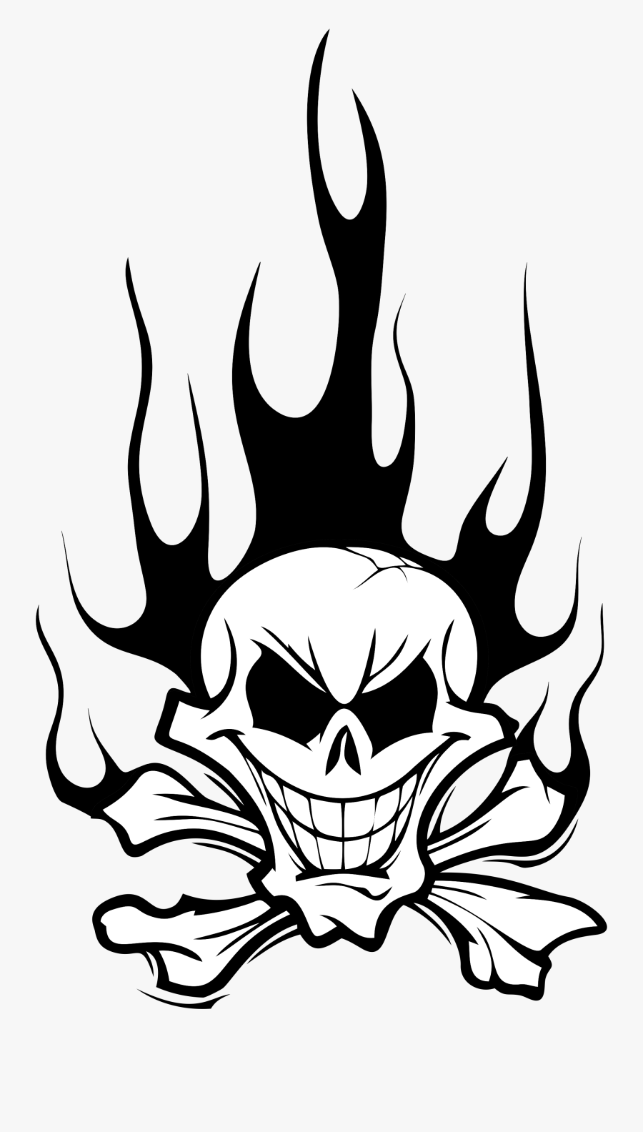 Transparent Evil Skull Clipart - Skull, Transparent Clipart