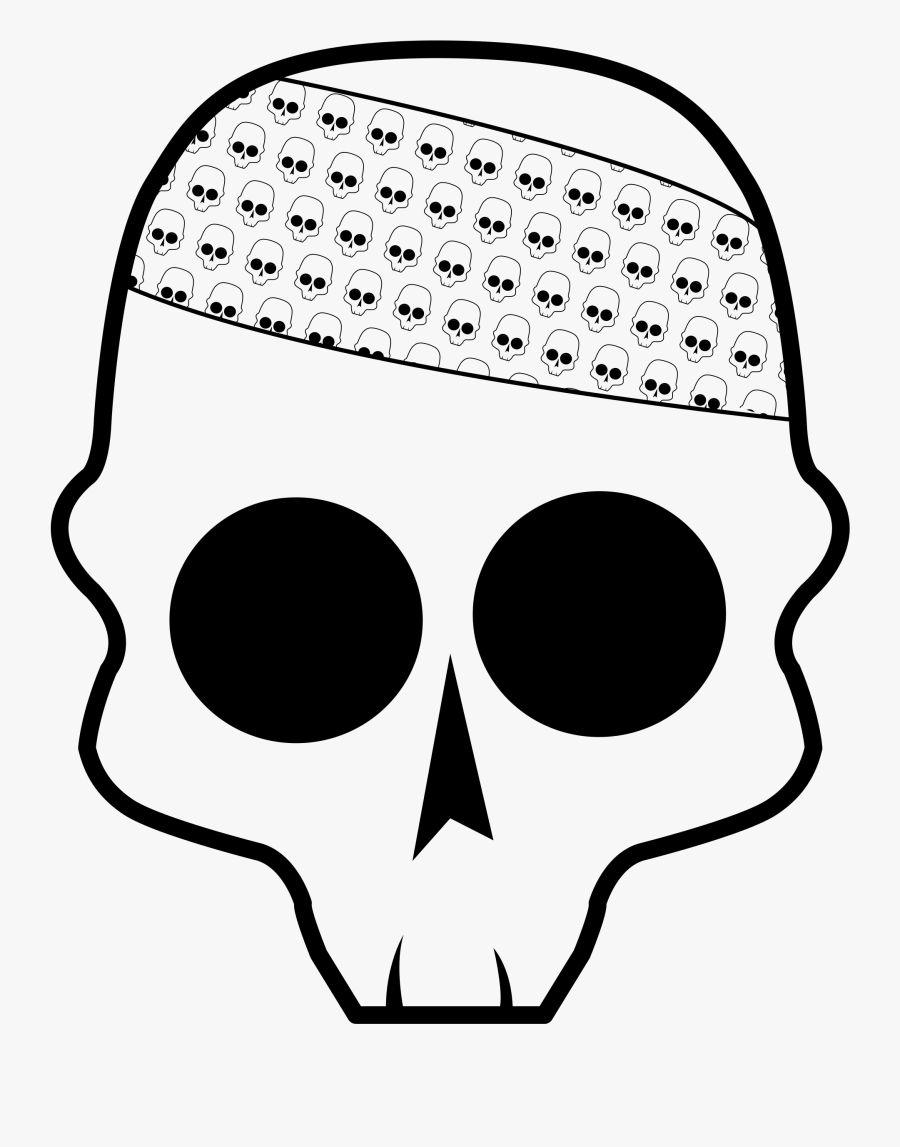 Skull Bandana Png, Transparent Clipart