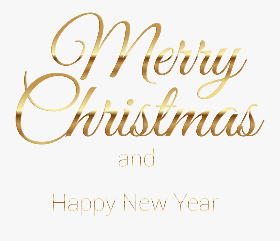Merry Clipart Gold, Transparent Clipart