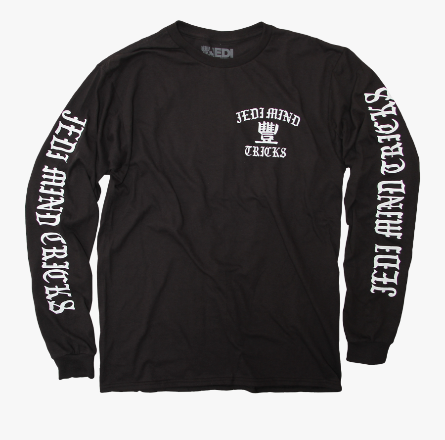 Gothic Black Longsleeve - Text On Long Sleeve, Transparent Clipart
