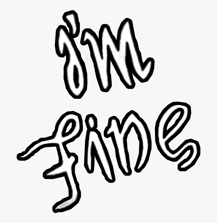 #i"mfine #bts #army #btssticker #btsxarmy #bangtanboys - Calligraphy, Transparent Clipart