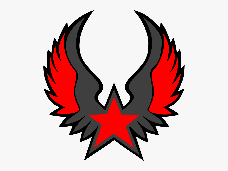 Star Emblem Clip Art On Cool Math Clip Art - Nautical Star With Wings Designs, Transparent Clipart