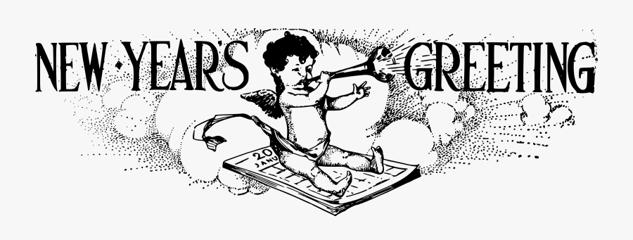 New Years Greeting Clip Arts - New Year, Transparent Clipart