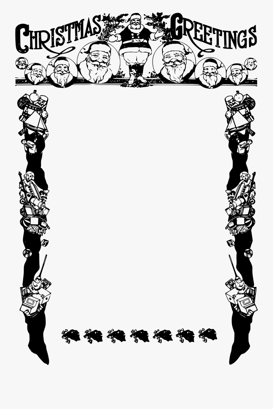 Xmas Greetings Frame Clip Arts - Trippy Frame Png, Transparent Clipart