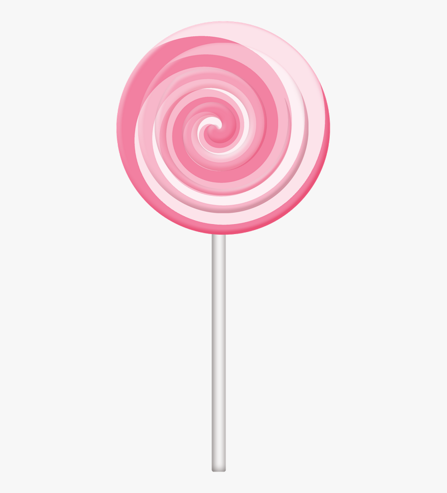 Pink N White Lollipop, Transparent Clipart