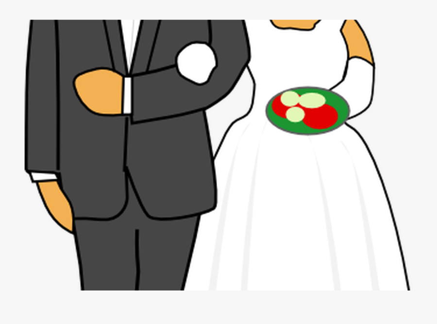 Wedding Couple Clip Art At Clkercom Vector Clip Art - Groom And Bride Caricature, Transparent Clipart