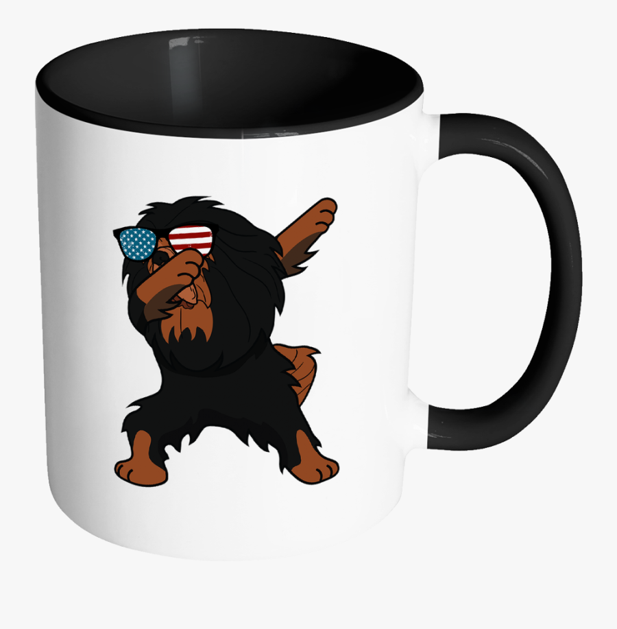 Dabbing Tibetan Mastiff Dog America Flag - Mug, Transparent Clipart