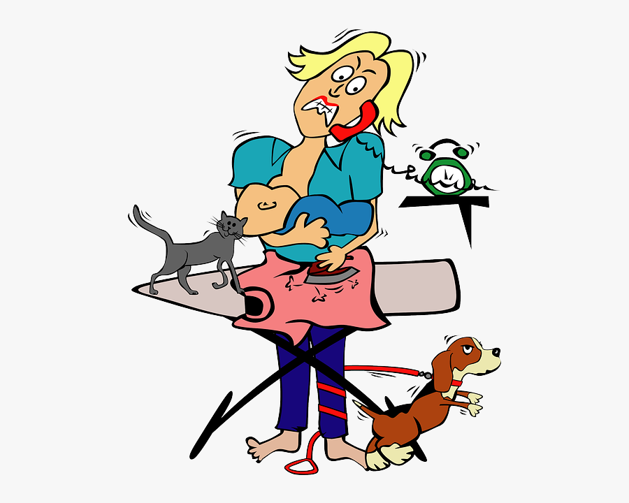 Busy Mom Clipart, Transparent Clipart