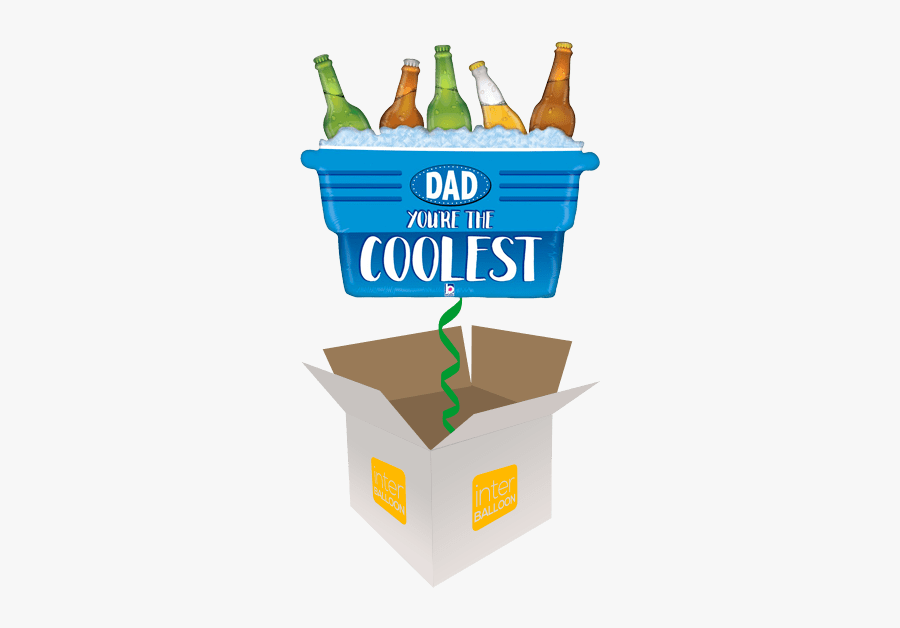 33″ Coolest Dad Cooler, Transparent Clipart