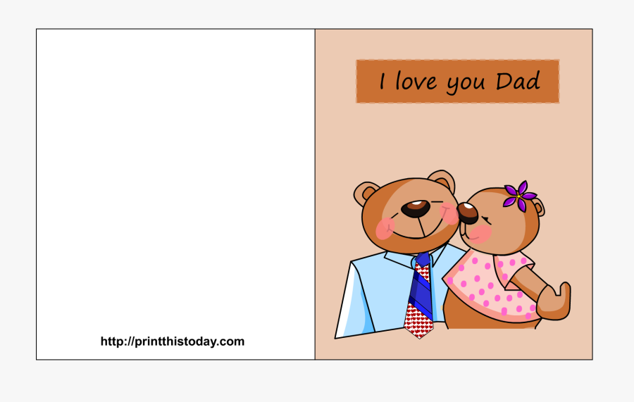 Valentine's Day Card Printable For Dad, Transparent Clipart
