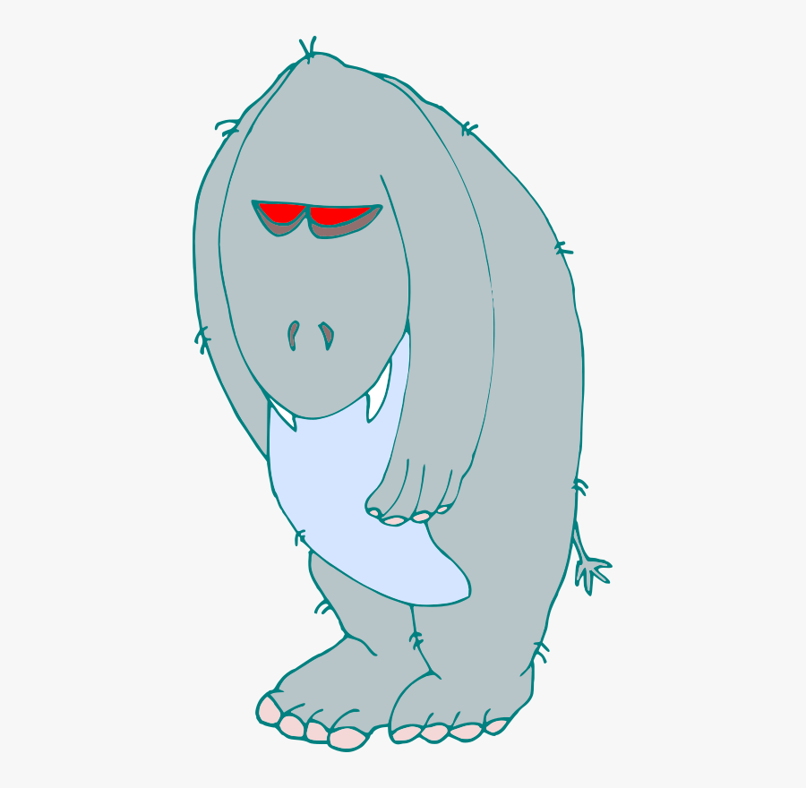 Bigfoot - Cartoon, Transparent Clipart
