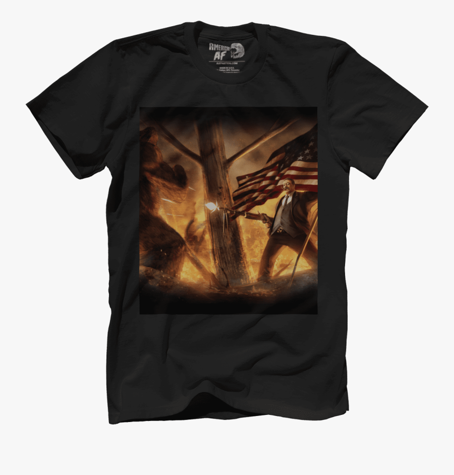 Teddy Roosevelt Vs Bigfoot - Father Forgive Me For These Gains I M, Transparent Clipart