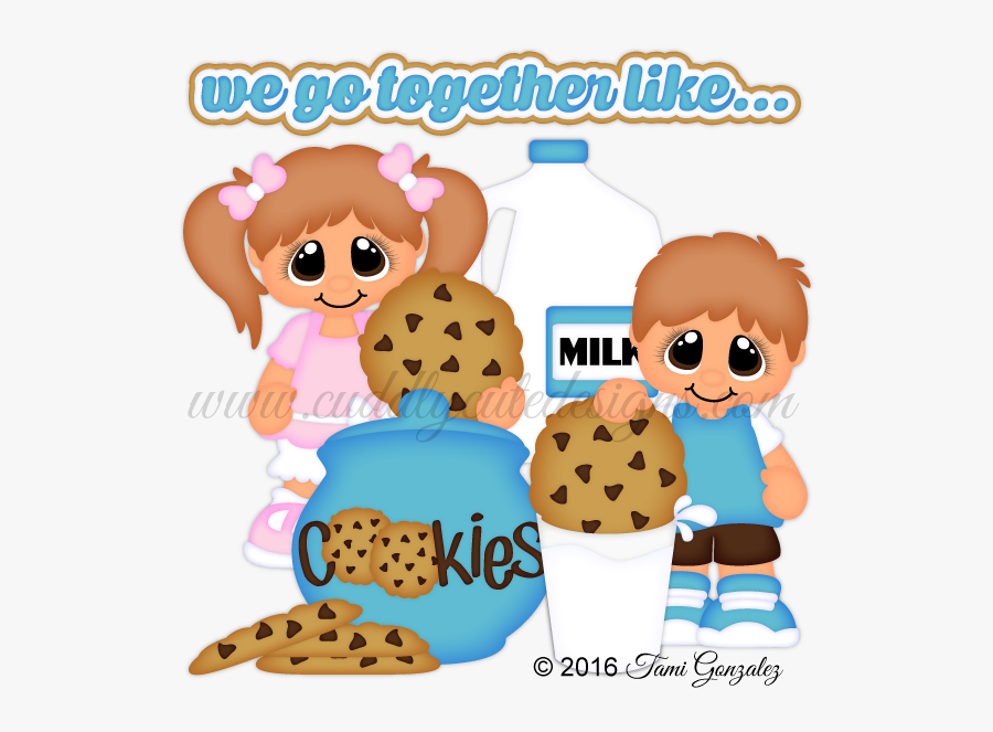 Milk And Cookies - Cuddly Cute Designs, Transparent Clipart