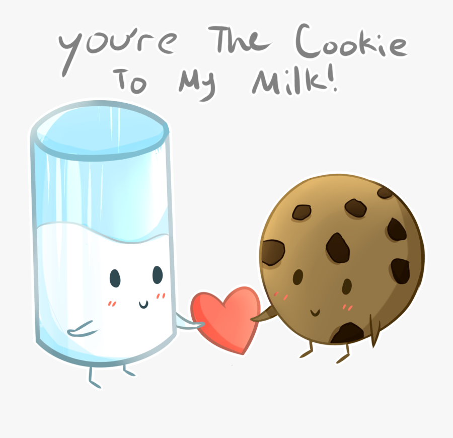 Sctext Text Cookie Milk Cute Love Drawing Ftestickers - Milk To My Cookie, Transparent Clipart