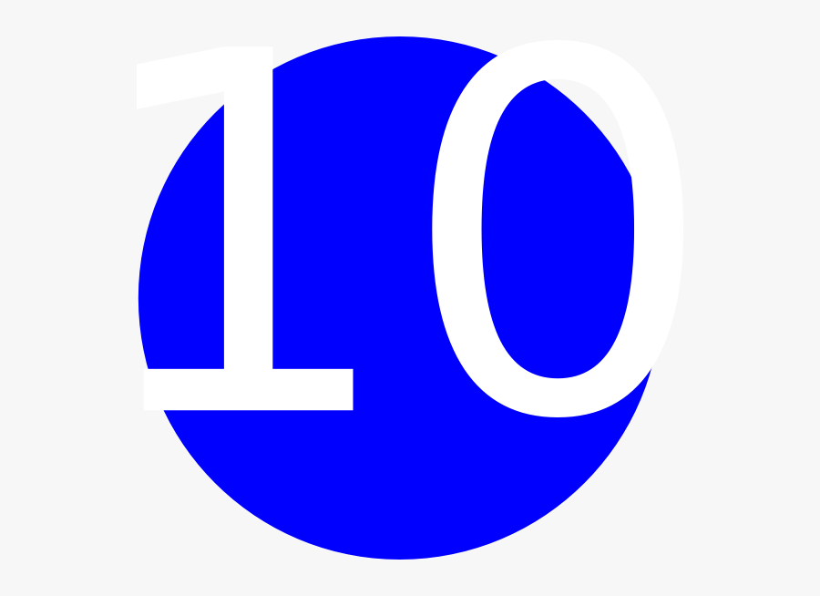 Blue, Rounded,with Number 10 Svg Clip Arts - Circle, Transparent Clipart