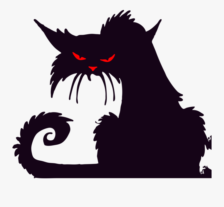 Carnivoran,demon,black Cat - Evil Cat Clipart, Transparent Clipart
