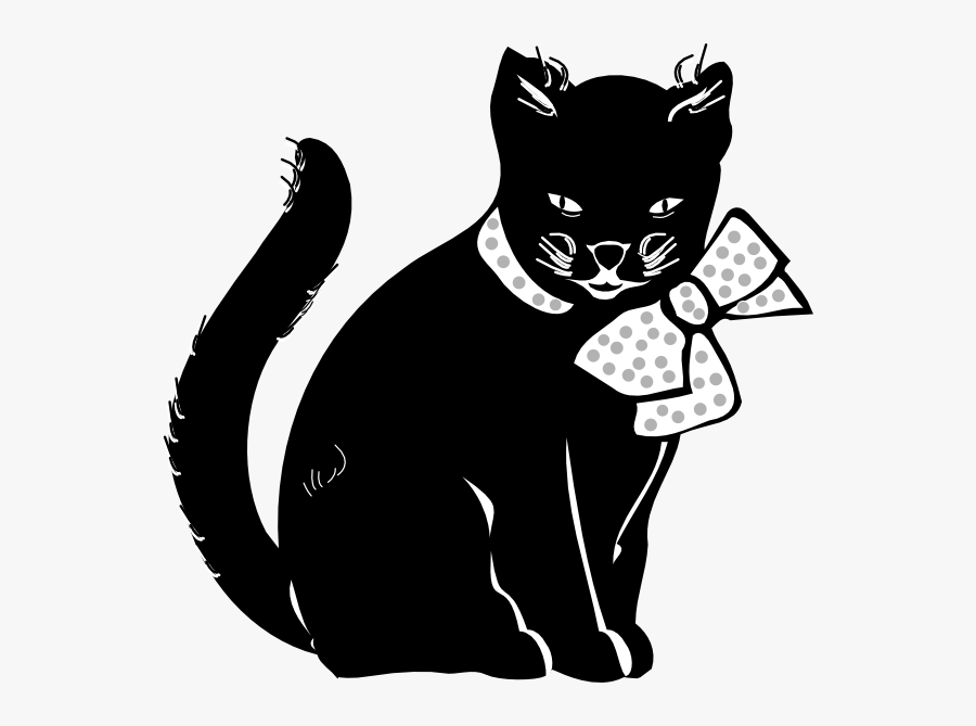 Black Cat With Bow Svg Clip Arts - Trump Cup Valentines, Transparent Clipart