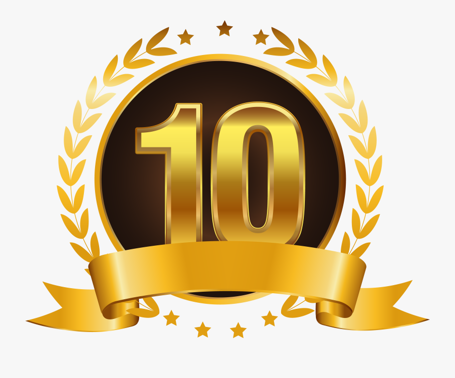 10 Number Transparent - 10th Anniversary Logo Png, Transparent Clipart