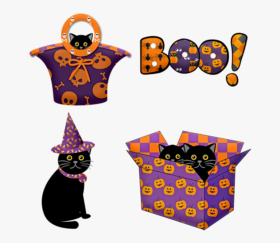 Halloween Black Cat, Cat, Black, Halloween, Witch, Transparent Clipart
