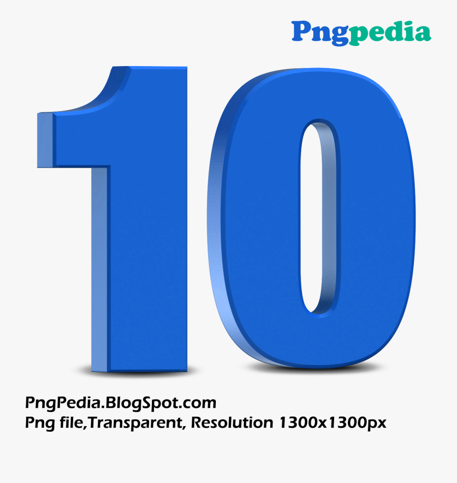 10 Number 3d Png, Transparent Clipart