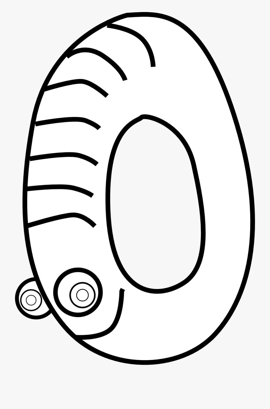Number 1 Clipart Coloring Page - Clipart Number Animals, Transparent Clipart