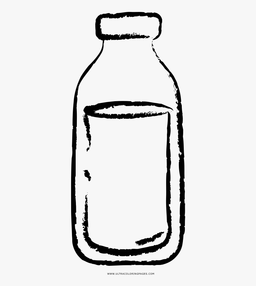 Milk Water Line Transprent - Png Plastic Bottle Drawing, Transparent Clipart