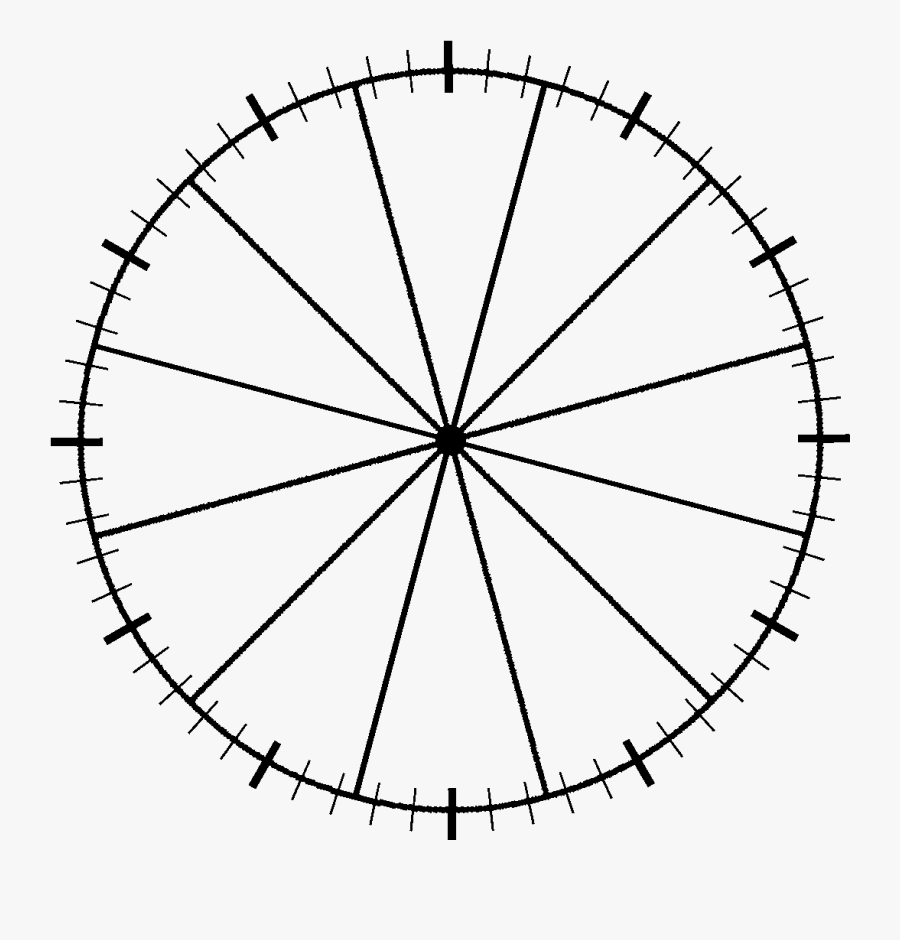 Spinning Wheel Clipart - Circle Split Into 24, Transparent Clipart